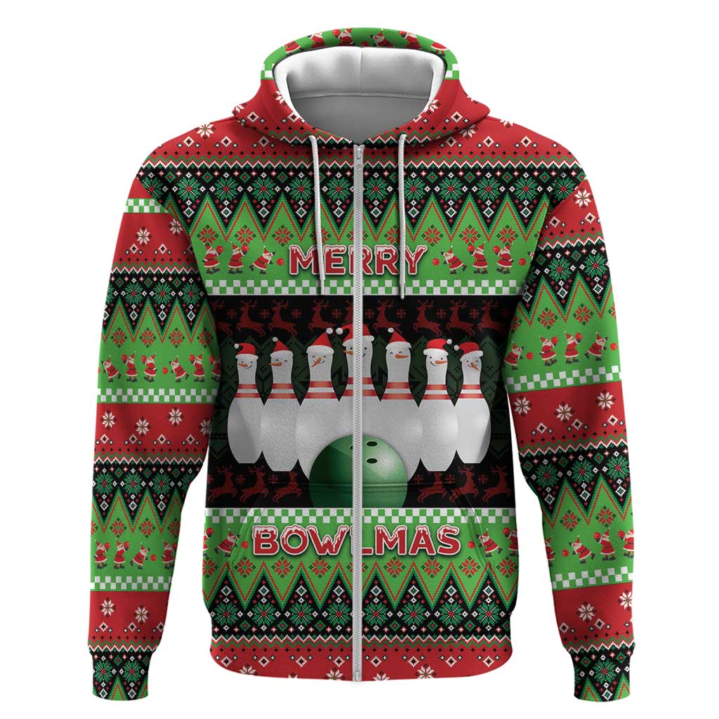Bowling Christmas Hoodie Merry Bowlmas - Wonder Print Shop