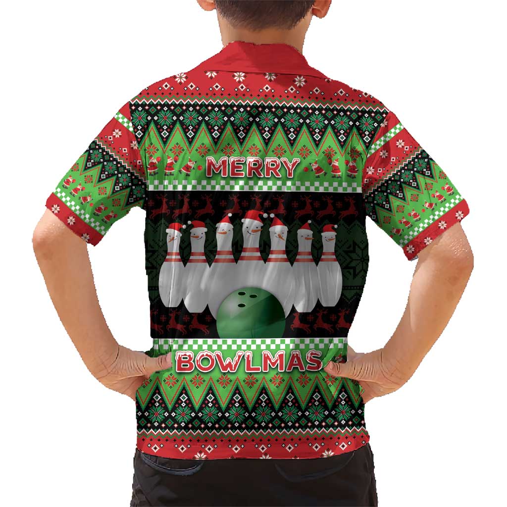 Bowling Christmas Kid Hawaiian Shirt Merry Bowlmas - Wonder Print Shop