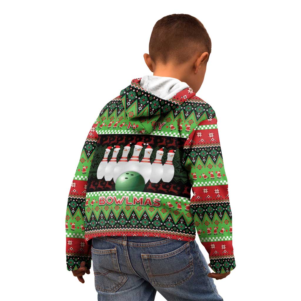 Bowling Christmas Kid Hoodie Merry Bowlmas - Wonder Print Shop