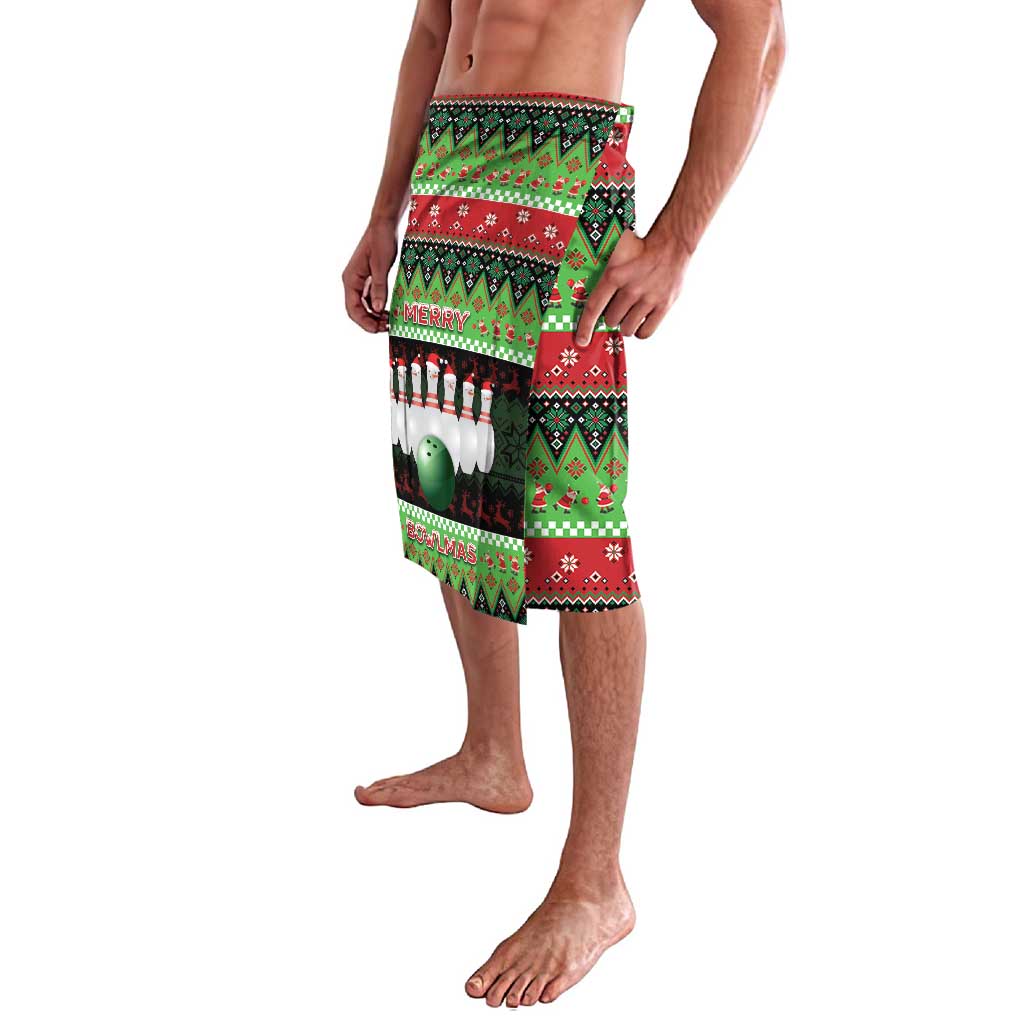 Bowling Christmas Lavalava Merry Bowlmas - Wonder Print Shop