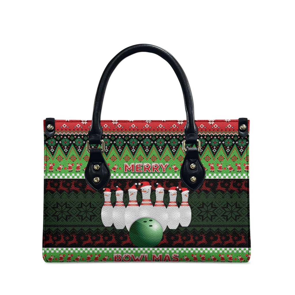 Bowling Christmas Leather Bag Merry Bowlmas - Wonder Print Shop
