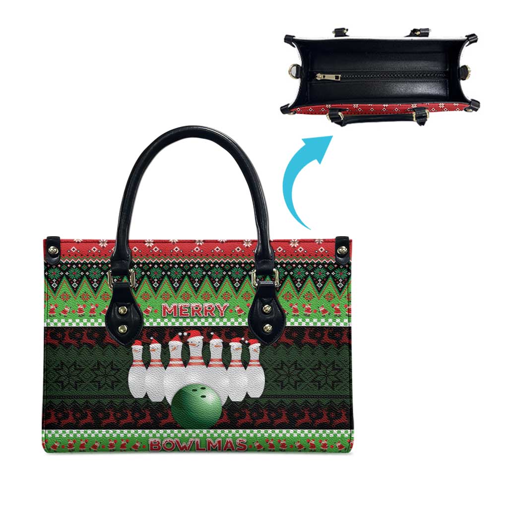 Bowling Christmas Leather Bag Merry Bowlmas - Wonder Print Shop