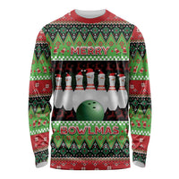 Bowling Christmas Long Sleeve Shirt Merry Bowlmas - Wonder Print Shop