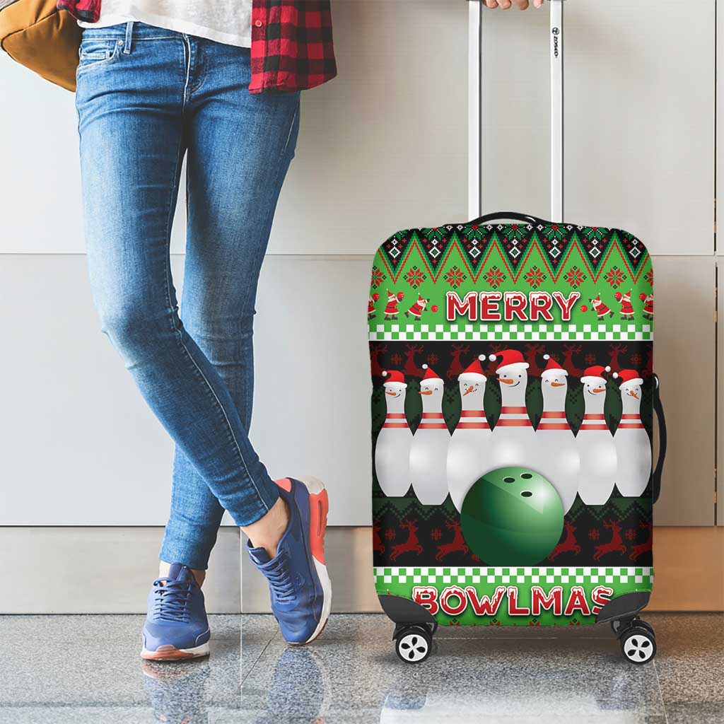 Bowling Christmas Luggage Cover Merry Bowlmas - Wonder Print Shop