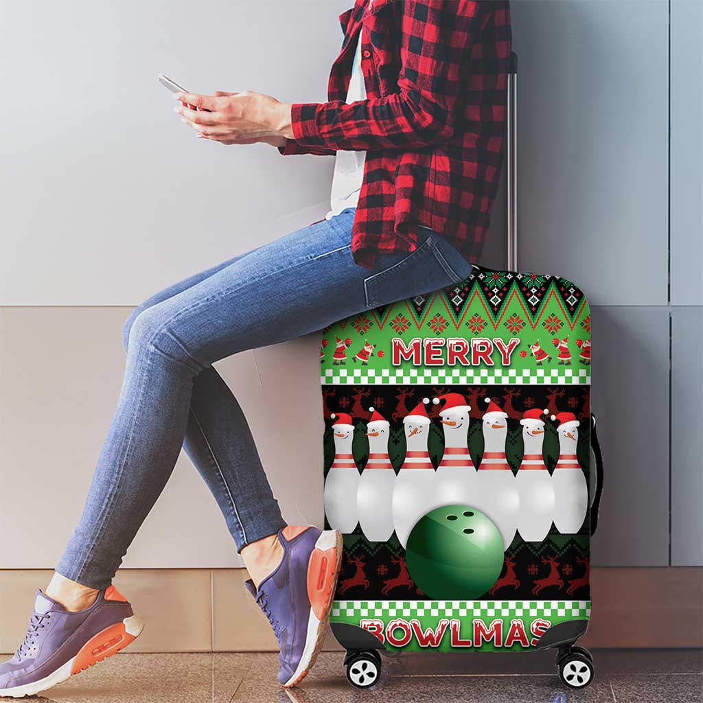 Bowling Christmas Luggage Cover Merry Bowlmas - Wonder Print Shop