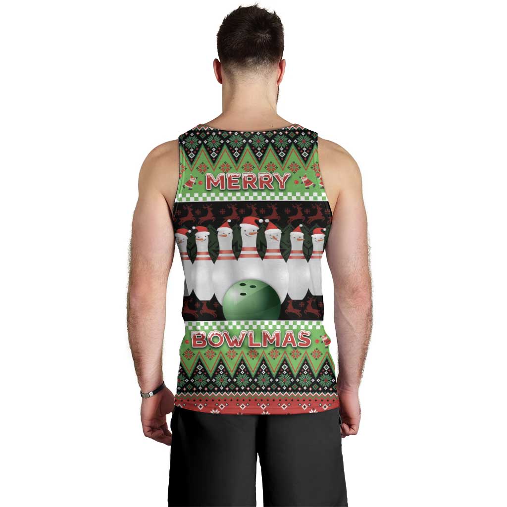 Bowling Christmas Men Tank Top Merry Bowlmas - Wonder Print Shop