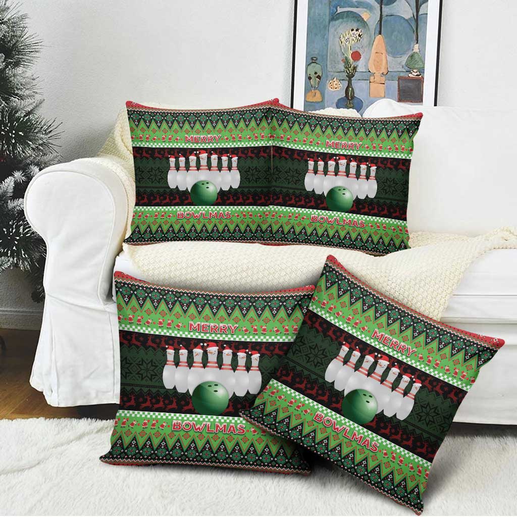 Bowling Christmas Pillow Cover Merry Bowlmas - Wonder Print Shop