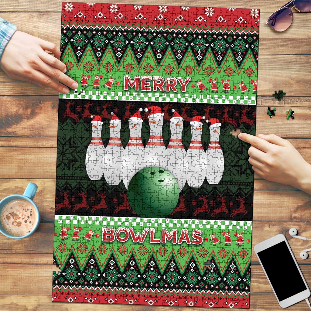 Bowling Christmas Puzzle Merry Bowlmas - Wonder Print Shop