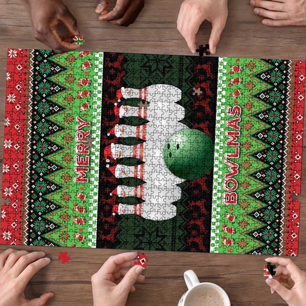 Bowling Christmas Puzzle Merry Bowlmas - Wonder Print Shop