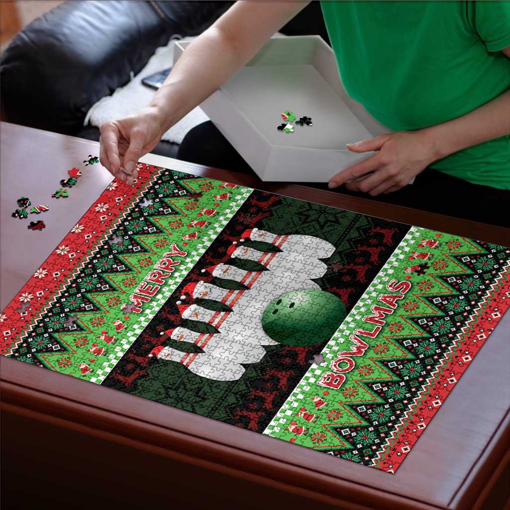 Bowling Christmas Puzzle Merry Bowlmas - Wonder Print Shop