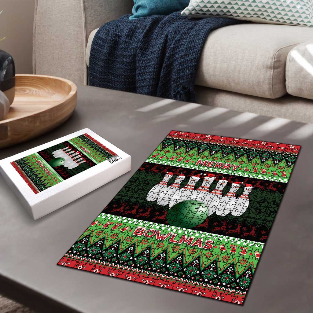 Bowling Christmas Puzzle Merry Bowlmas - Wonder Print Shop