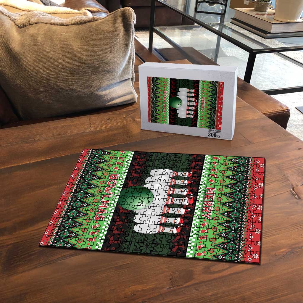 Bowling Christmas Puzzle Merry Bowlmas - Wonder Print Shop