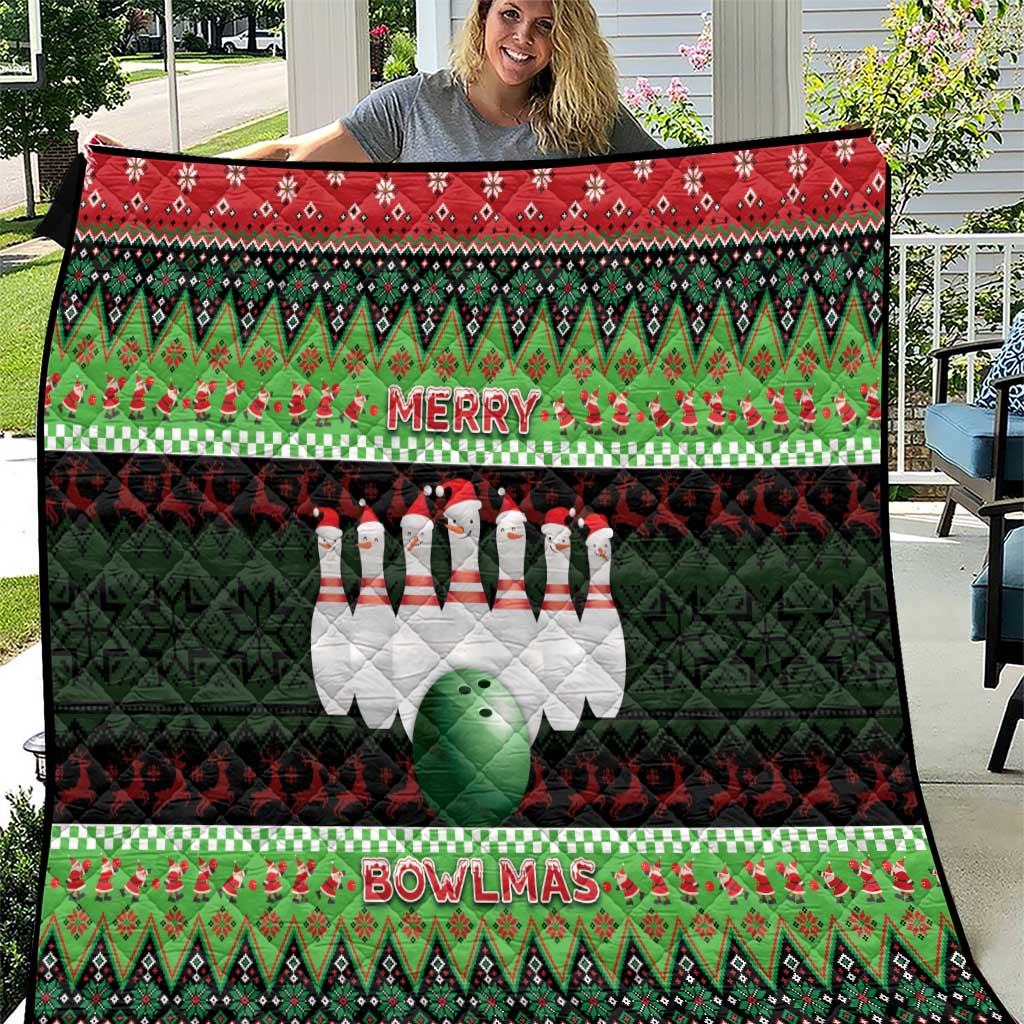 Bowling Christmas Quilt Merry Bowlmas - Wonder Print Shop