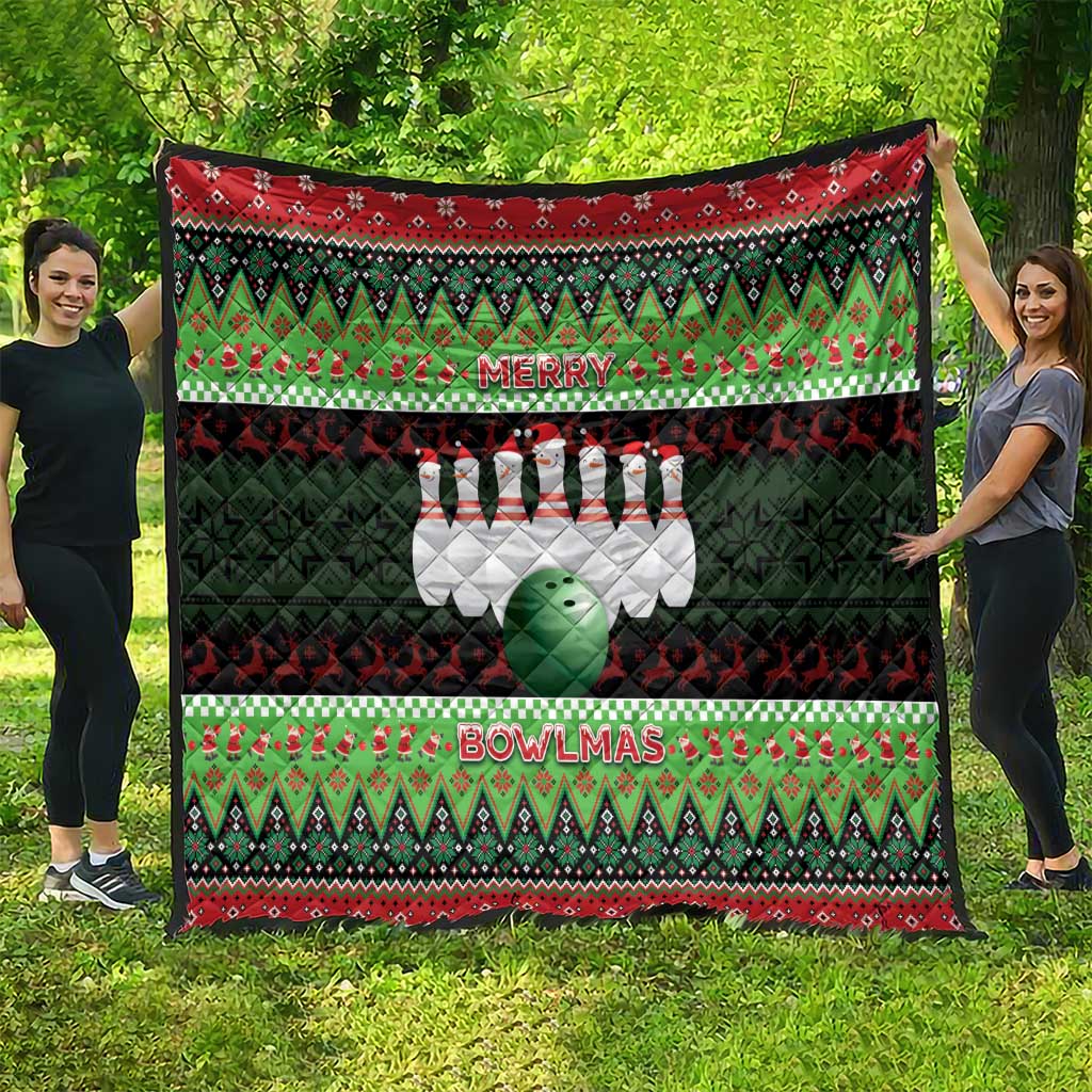 Bowling Christmas Quilt Merry Bowlmas - Wonder Print Shop