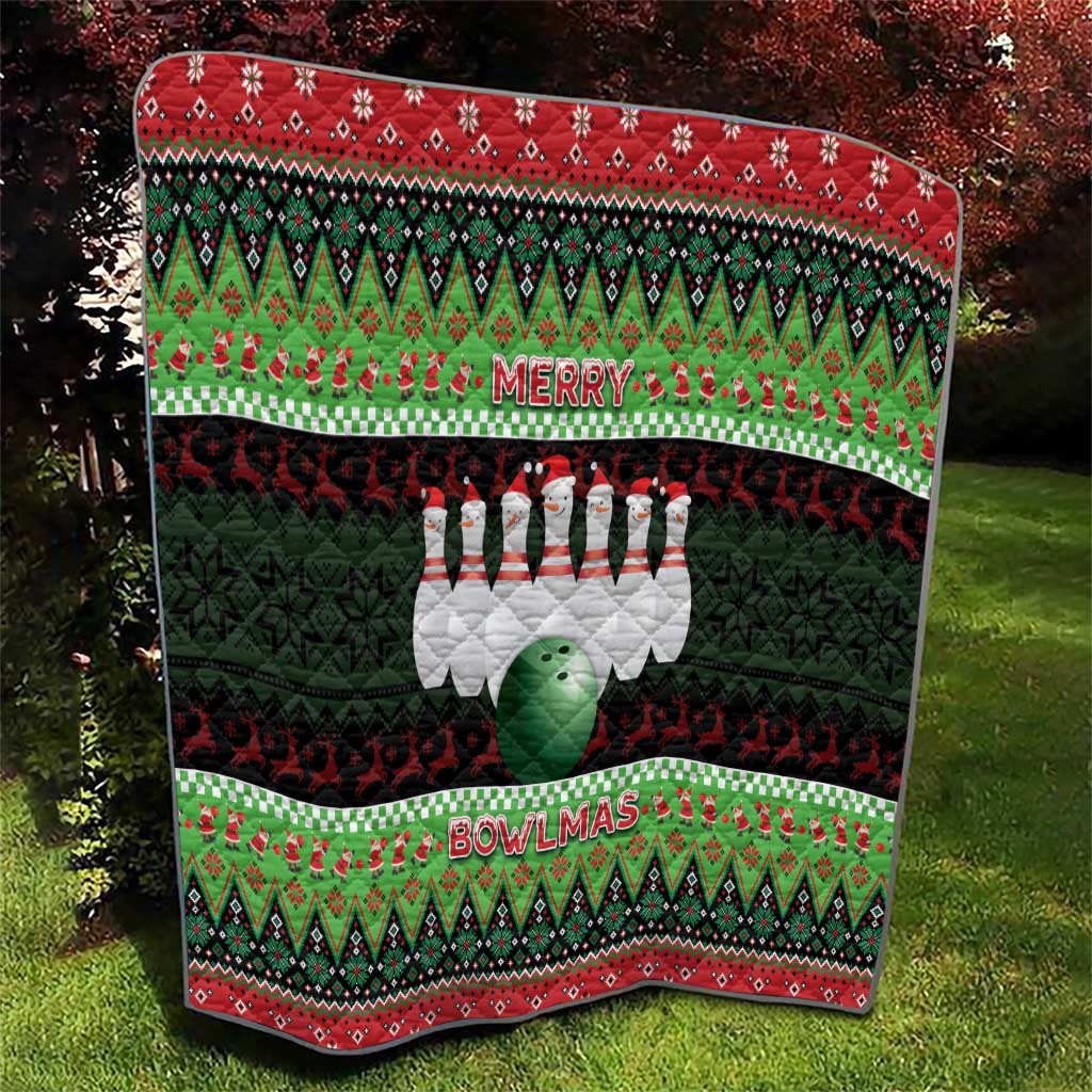 Bowling Christmas Quilt Merry Bowlmas - Wonder Print Shop