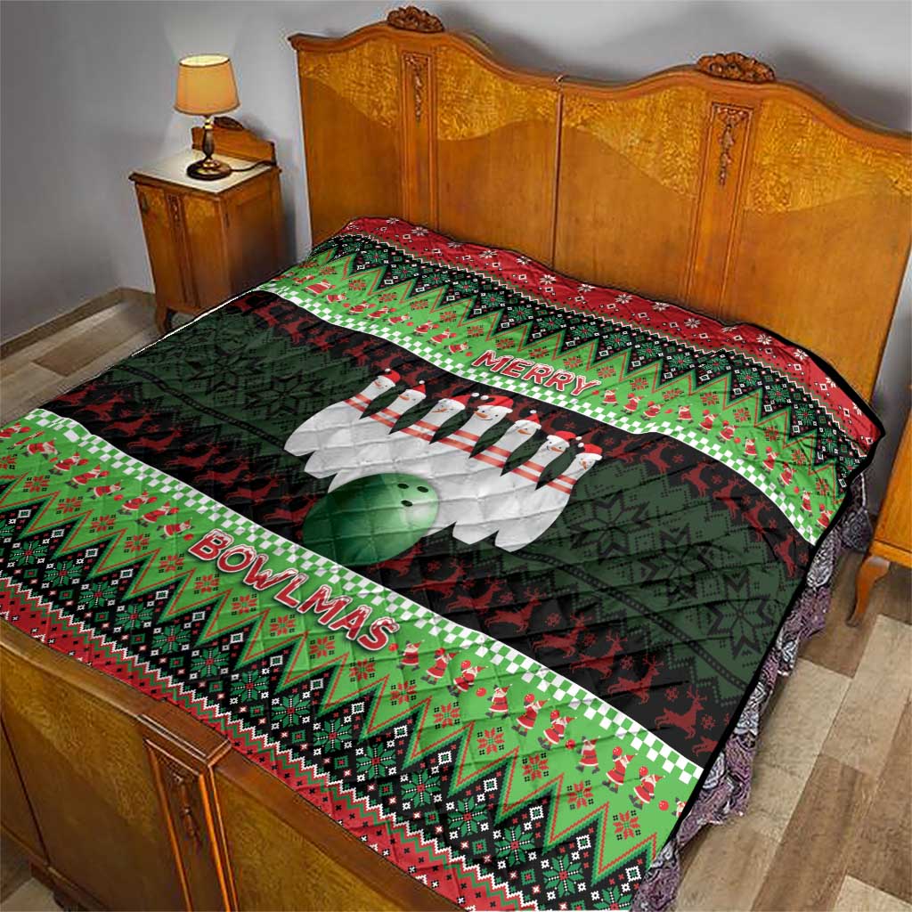 Bowling Christmas Quilt Merry Bowlmas - Wonder Print Shop