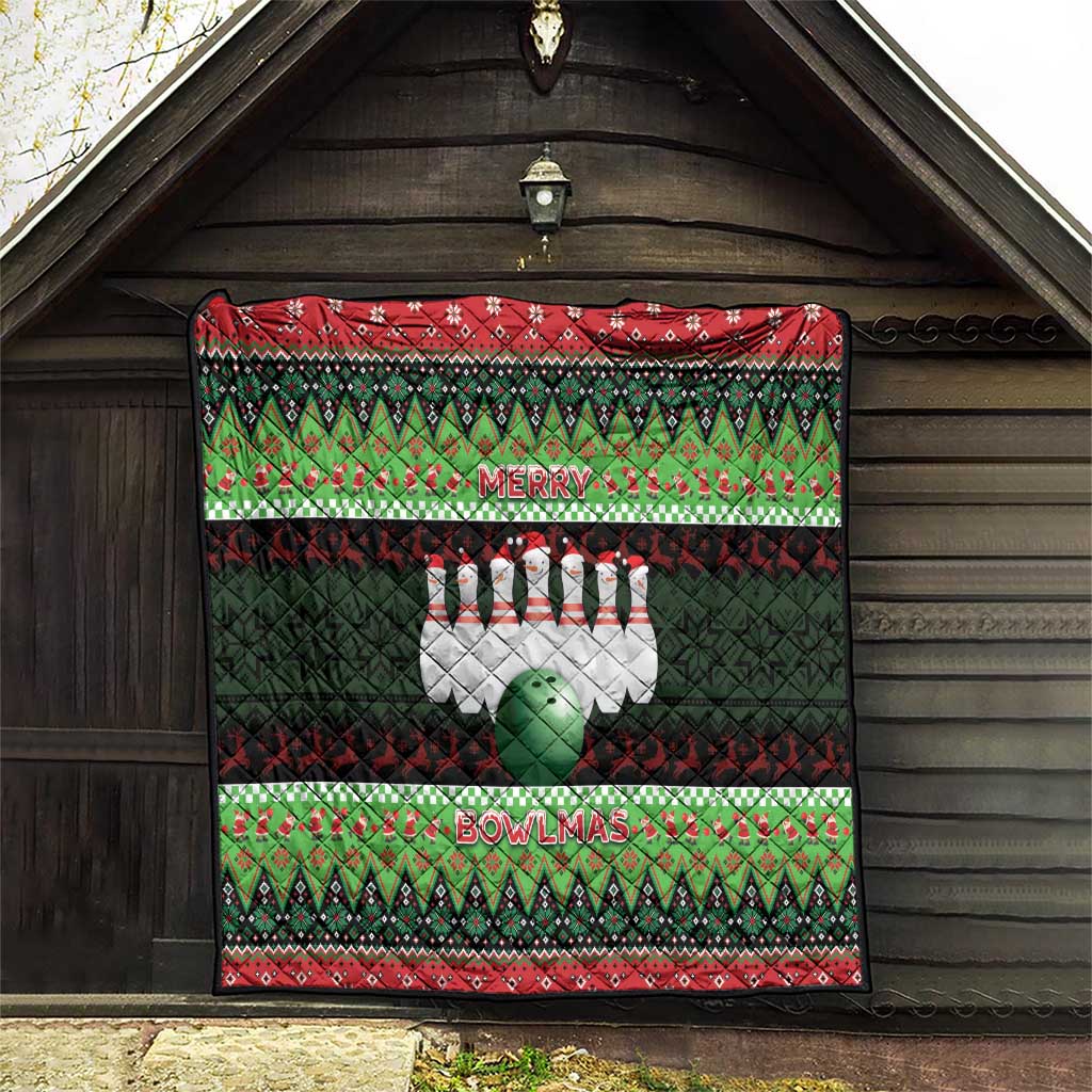 Bowling Christmas Quilt Merry Bowlmas - Wonder Print Shop