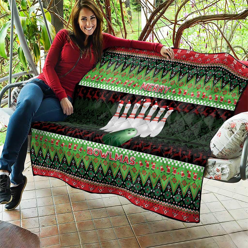 Bowling Christmas Quilt Merry Bowlmas - Wonder Print Shop