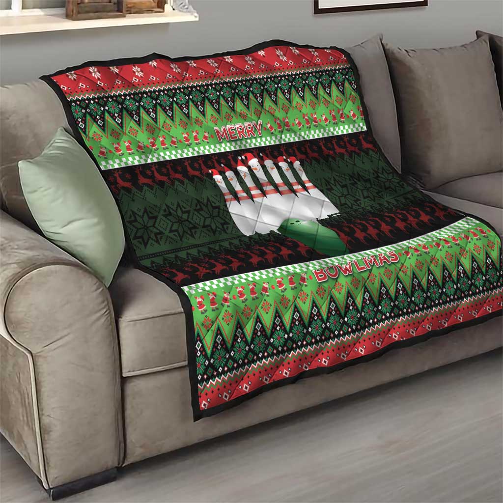 Bowling Christmas Quilt Merry Bowlmas - Wonder Print Shop