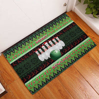 Bowling Christmas Rubber Doormat Merry Bowlmas - Wonder Print Shop