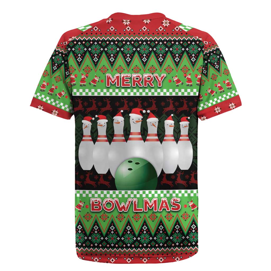 Bowling Christmas Rugby Jersey Merry Bowlmas - Wonder Print Shop