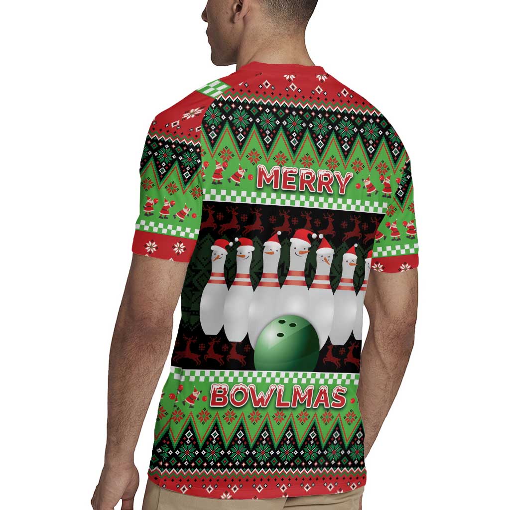Bowling Christmas Rugby Jersey Merry Bowlmas - Wonder Print Shop