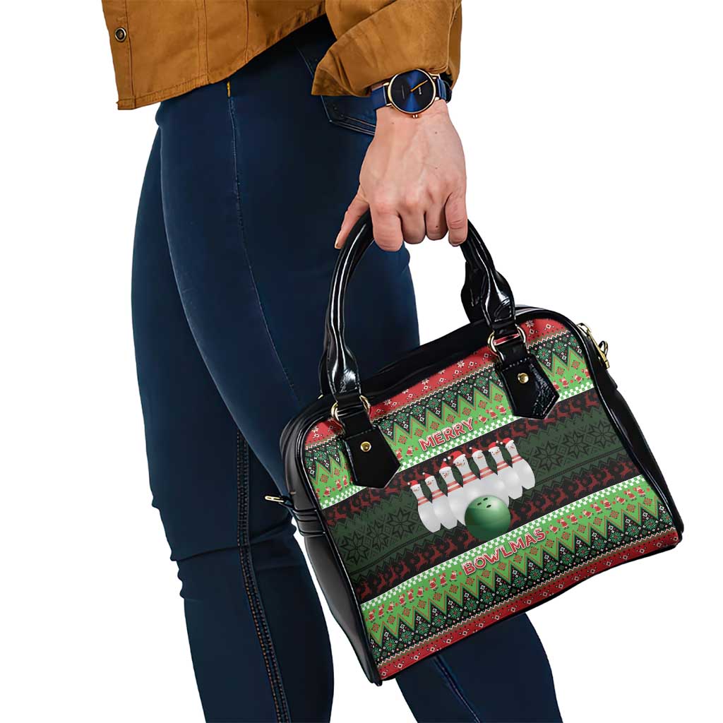 Bowling Christmas Shoulder Handbag Merry Bowlmas - Wonder Print Shop