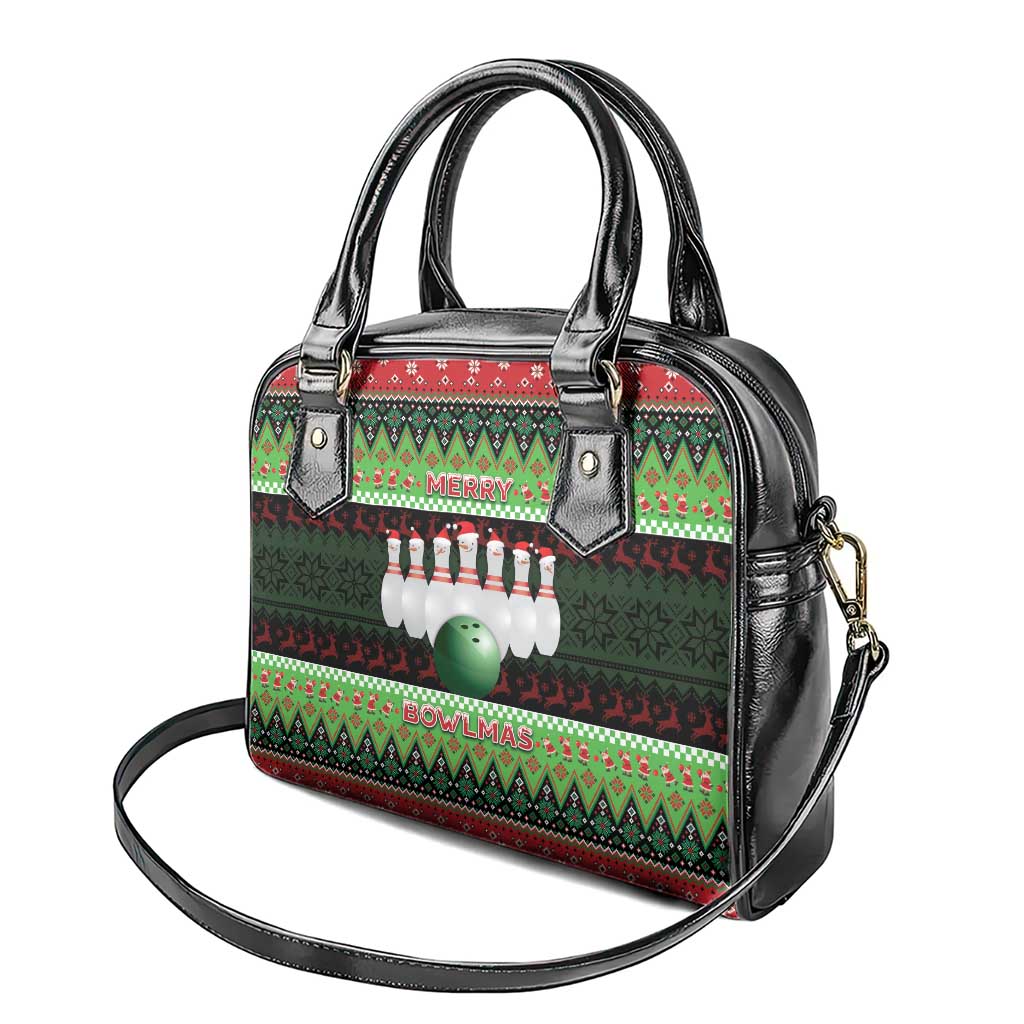 Bowling Christmas Shoulder Handbag Merry Bowlmas - Wonder Print Shop
