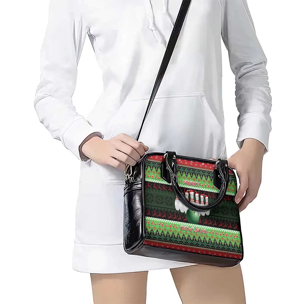 Bowling Christmas Shoulder Handbag Merry Bowlmas - Wonder Print Shop