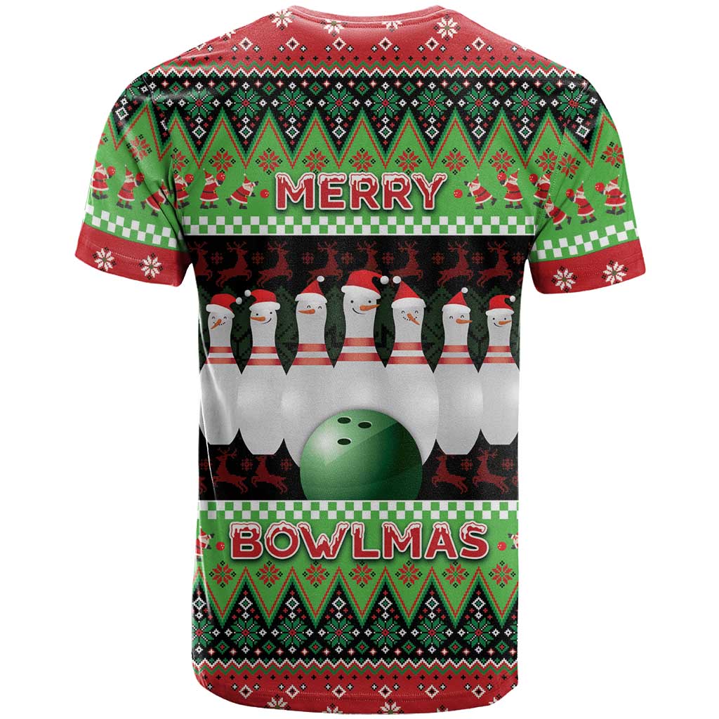 Bowling Christmas T Shirt Merry Bowlmas - Wonder Print Shop