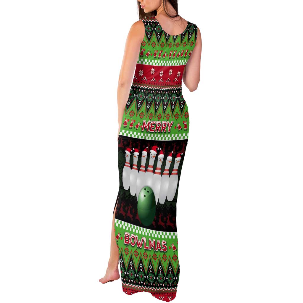 Bowling Christmas Tank Maxi Dress Merry Bowlmas - Wonder Print Shop