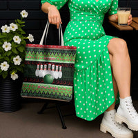 Bowling Christmas Tote Bag Merry Bowlmas - Wonder Print Shop