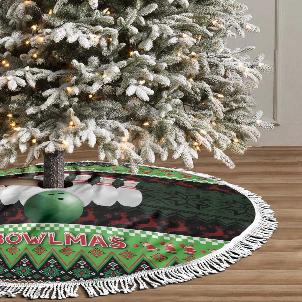 Bowling Christmas Tree Skirt Merry Bowlmas - Wonder Print Shop