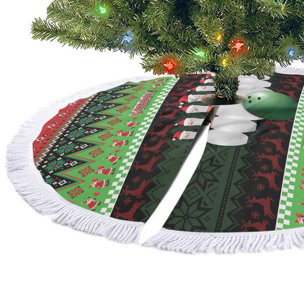 Bowling Christmas Tree Skirt Merry Bowlmas - Wonder Print Shop