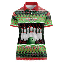 Bowling Christmas Women Polo Shirt Merry Bowlmas - Wonder Print Shop