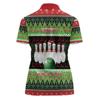 Bowling Christmas Women Polo Shirt Merry Bowlmas - Wonder Print Shop
