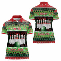 Bowling Christmas Women Polo Shirt Merry Bowlmas - Wonder Print Shop