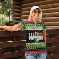 Bowling Christmas Women Polo Shirt Merry Bowlmas - Wonder Print Shop