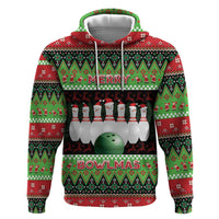 Bowling Christmas Zip Hoodie Merry Bowlmas - Wonder Print Shop