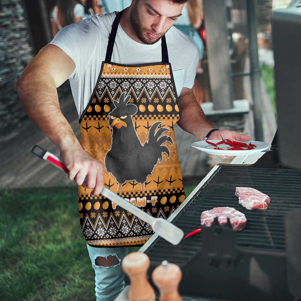 Chicken Christmas Apron F Caw F - Wonder Print Shop