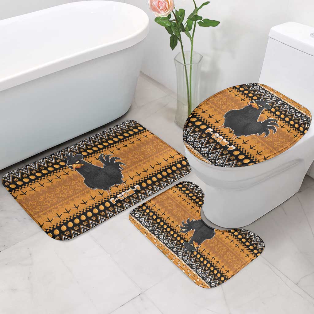 Chicken Christmas Bathroom Set F Caw F - Wonder Print Shop