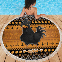 Chicken Christmas Beach Blanket F Caw F - Wonder Print Shop