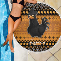 Chicken Christmas Beach Blanket F Caw F - Wonder Print Shop