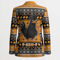 Chicken Christmas Blazer F Caw F - Wonder Print Shop