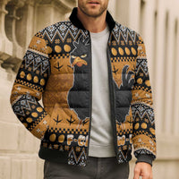 Chicken Christmas Bomber Puffer Jacket F Caw F - Wonder Print Shop