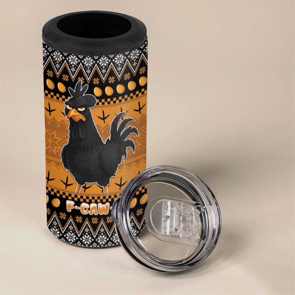 Chicken Christmas 4 in 1 Can Cooler Tumbler F Caw F - Wonder Print Shop