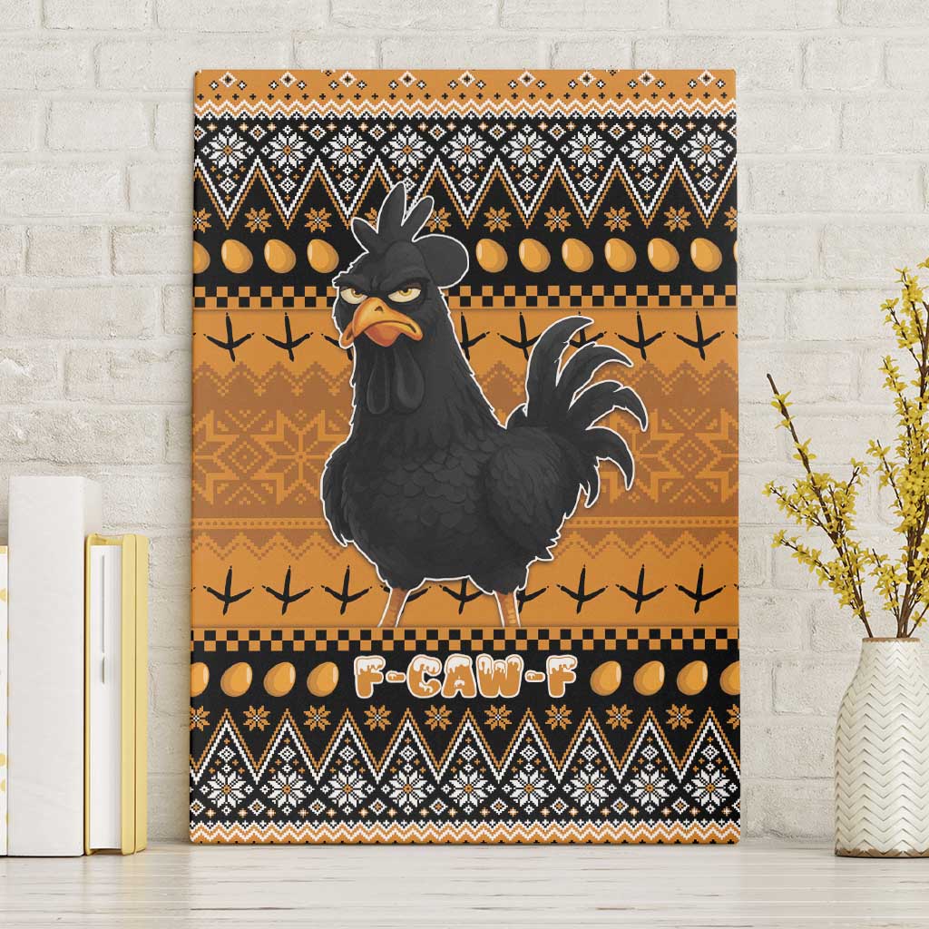 Chicken Christmas Canvas Wall Art F Caw F - Wonder Print Shop