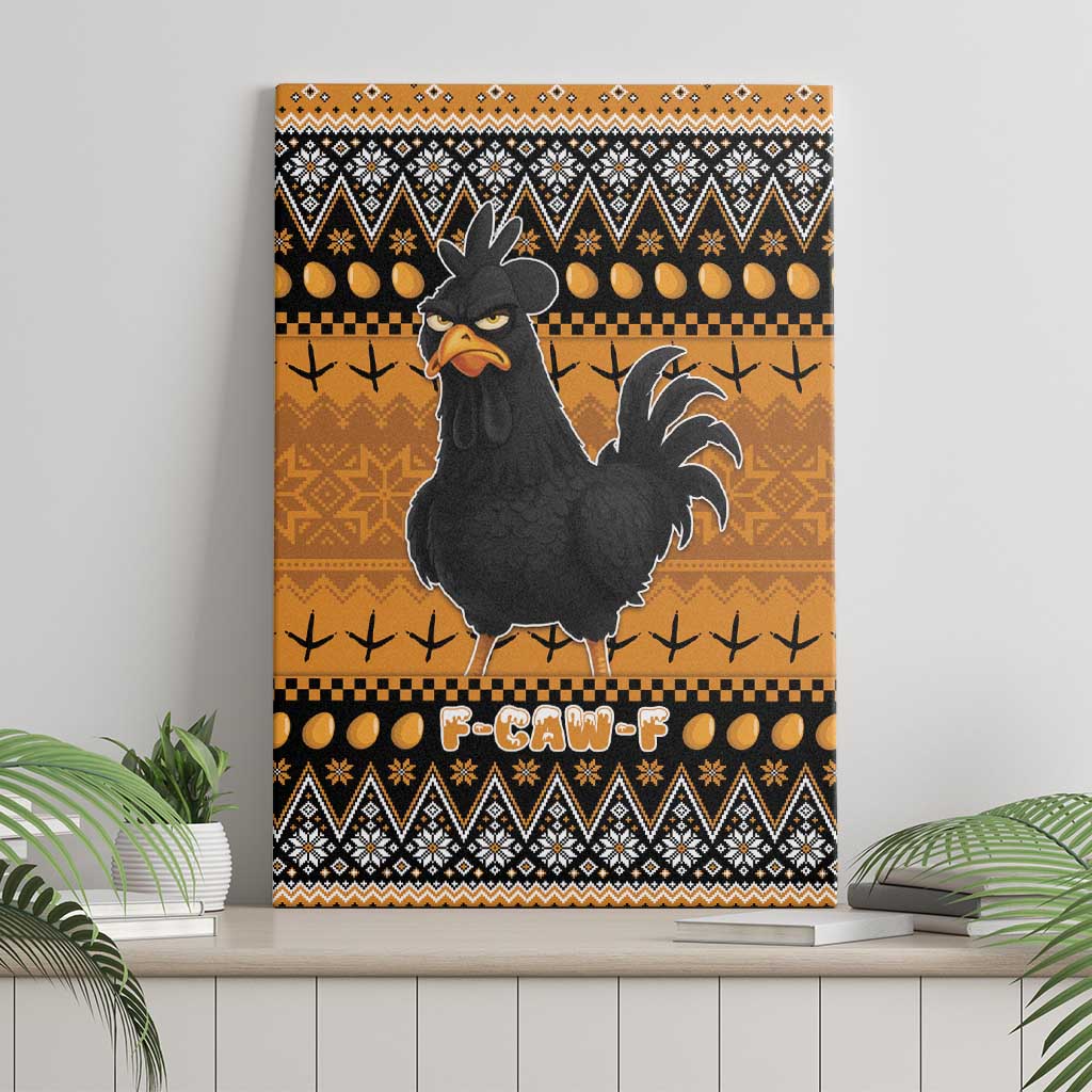 Chicken Christmas Canvas Wall Art F Caw F - Wonder Print Shop