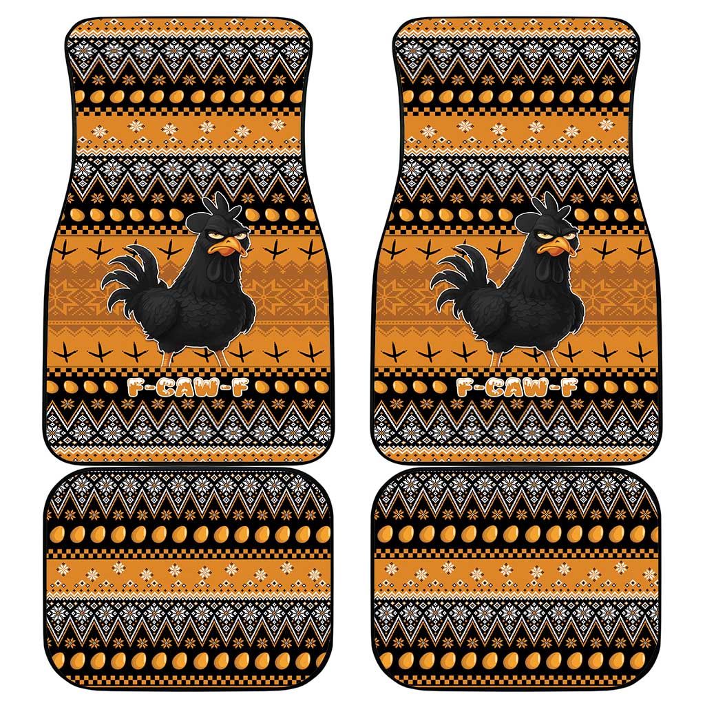 Chicken Christmas Car Mats F Caw F - Wonder Print Shop