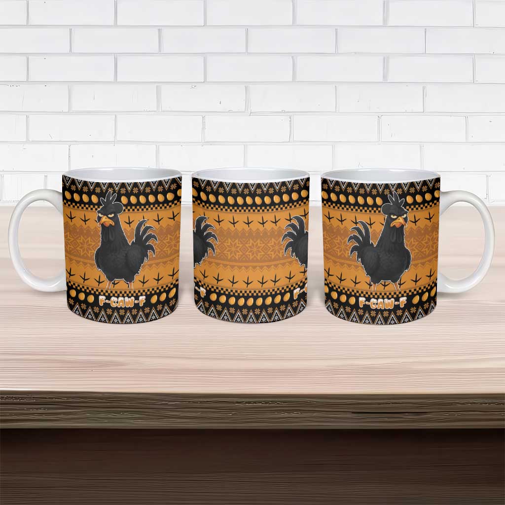 Chicken Christmas Ceramic Mug F Caw F - Wonder Print Shop